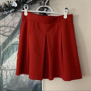 ModCloth Red Mini Skirt w/Pleats-Small